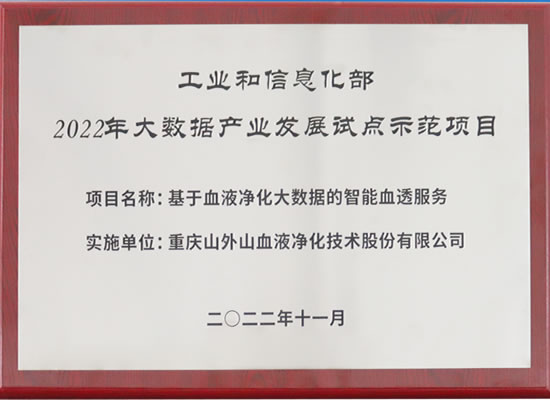 行業(yè)唯一！山外山公司入選“2022年大數據產業(yè)發(fā)展試點示范項目”